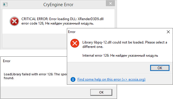 Xgameruntime dll error code 126. Ошибка 126 при запуске игры. Dill не найден. Не найден указанный модуль. Код ошибки 126 майнкрафт.
