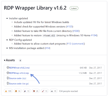 Загрузка RDP Wrapper Library