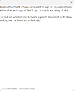 Microsoft account requires JavaScript to sign in — как исправить ...
