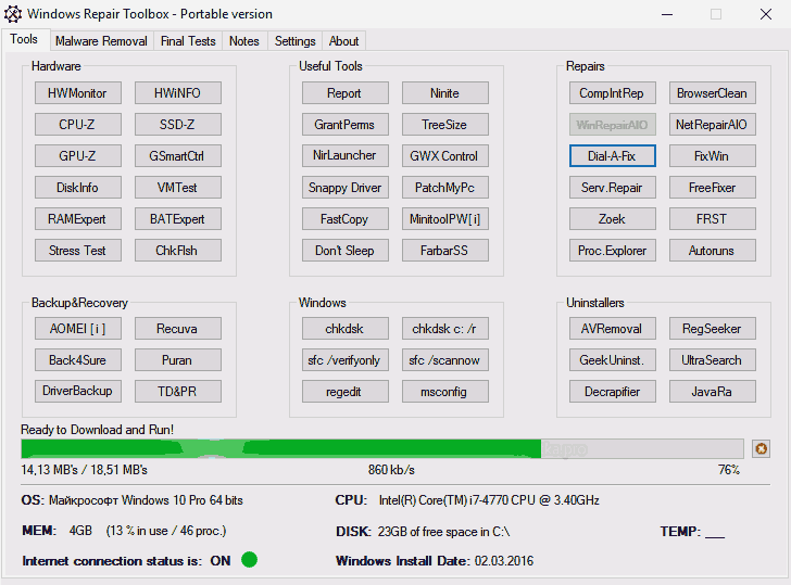 instal Windows Repair Toolbox 3.0.3.7